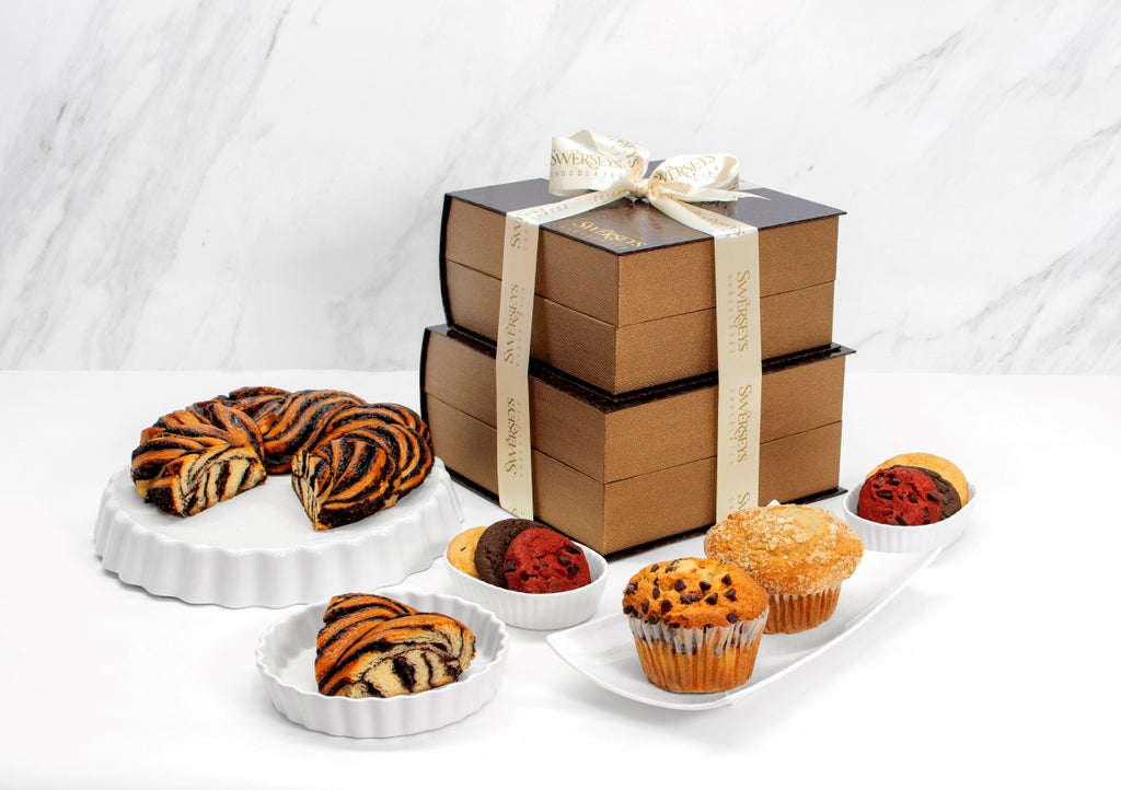 Kosher Pareve Grand Indulgence Signature Book Bakery Gift Tower Bereaveme