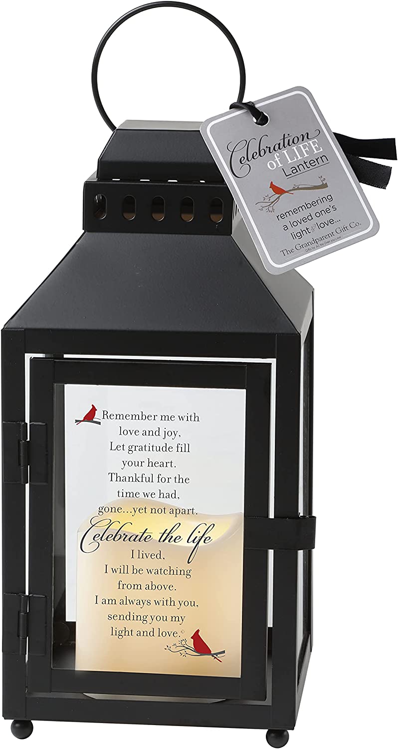 The Unique Bereavement Gifts | Memorial Lantern With Flickering LED Candle
