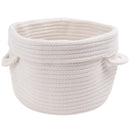 white basket with handles