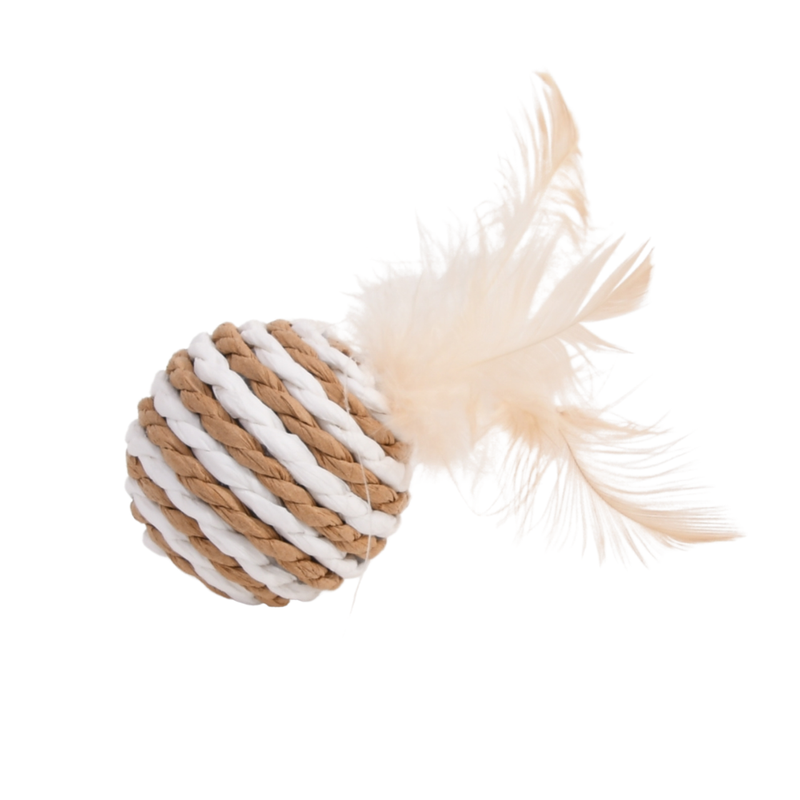 ball with a feather on it
