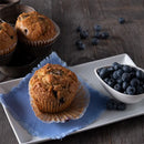 plate of blueberries and muffins