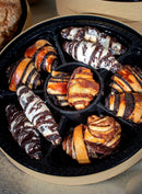 Deluxe Gourmet Pastry 3-Tier Gold Round Gift Box