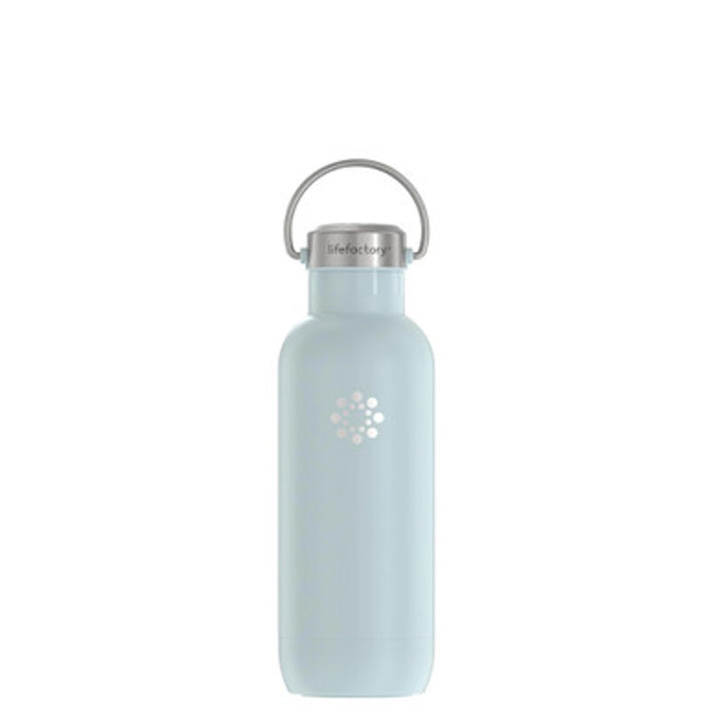 a skyblue water bottle