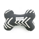 a black and white dog toy