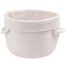 white basket with handles