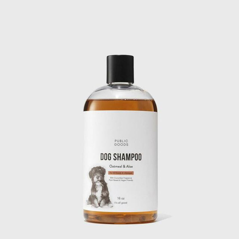 bottle of dog shampoo