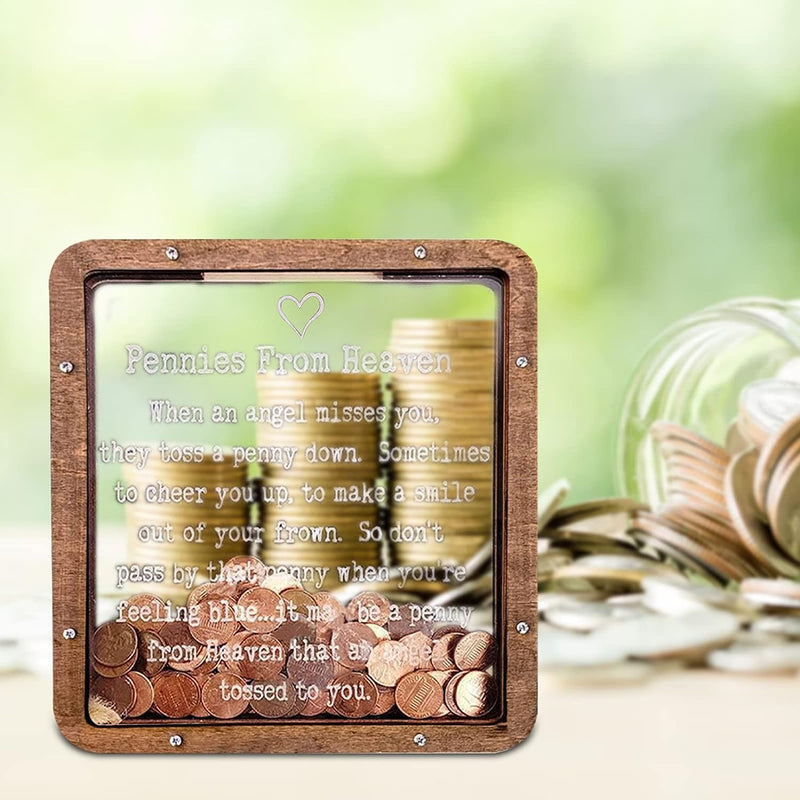 Pennies from Heaven Bank, Personalized Wooden Piggy Bank