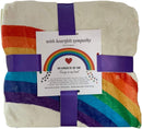 Pet Memorial Blanket - Comforting Heartfelt Sentiment and Colorful Pawprints