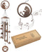wind chime with musical notes and a cat
