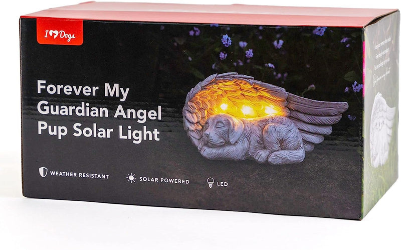 Pet Memorial Stone - Forever My Guardian Angel Garden Solar Light 