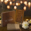 Wooden Funeral Guest Book for Memorial Service Celebration of Life Decorations