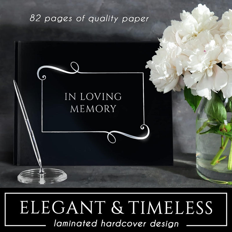 Funeral Guestbook with Pen