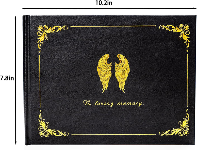 Funeral Guest Book,Hardcover in Loving Memory Guest Sign in Book